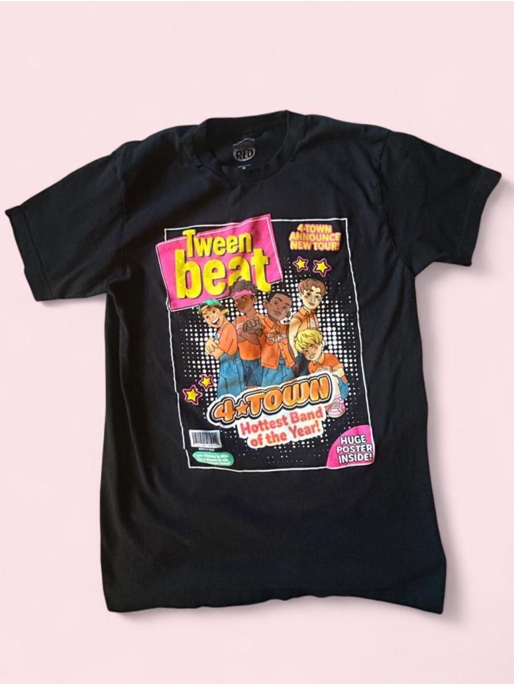 Disney 4★Town Graphic Tee Adult Medium Featuring Tween Beat Band Art